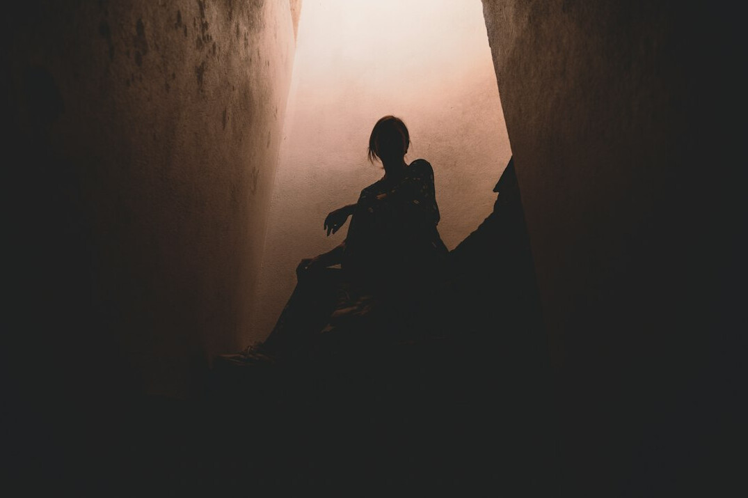 mysterious character in shadows